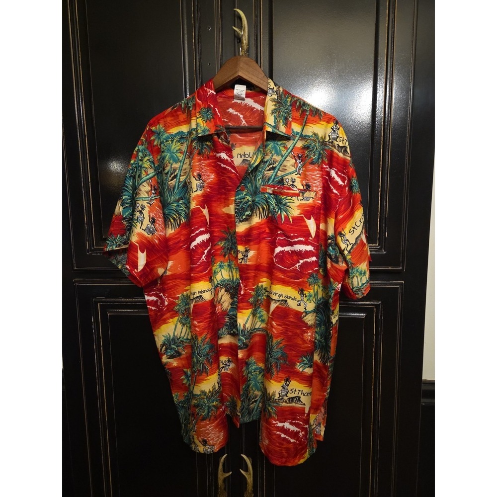 Rima Hawaiian shirt, Lot Of 2 , 2XL,ST Kitts & Nevis, Us Virgin Island,  Cruise,